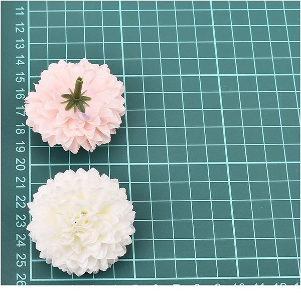 

50pcs 5cm pompom pink white artificial silk flowers head hydrangea home wedding decoration diy scrapbooking fake flower bbypgh