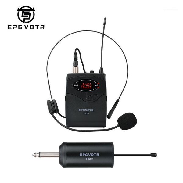 

epgvotr bodypack headset lavalier lapel mic uhf wireless microphone system with rechargeable receiver 30 channel adjustable1