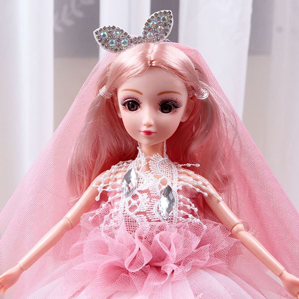 

new year gift super size 45cm lovely pretty barbie doll toy princess gift box doll set play house toy joints can move