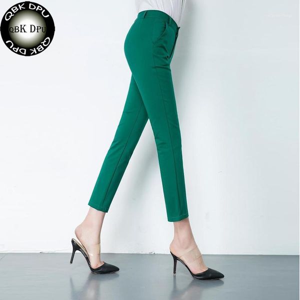 

women's casual work pencil pants 2018 new elecute 20 color big size trousers women elastic slim office leggings pants1, Black;white