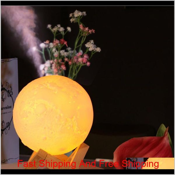 

air humidifier 3d moon lamp light diffuser aroma essential oil usb ultrasonic humidificador night lights mist purifier 880ml 13cm clcq 5nk9o