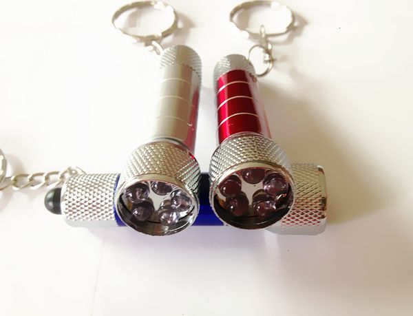 

lighting new aluminum alloy rod led metal mini flashlight key chain, Silver