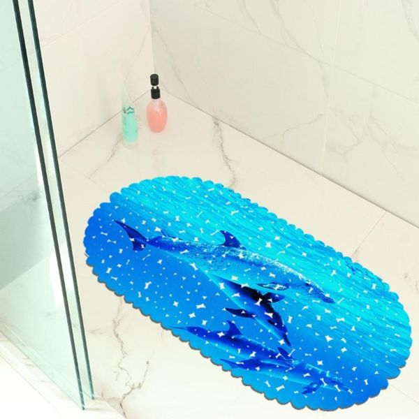 

bath mats style cartoon dolphin pattern pvc non- slip waterproof mat bathtub shower