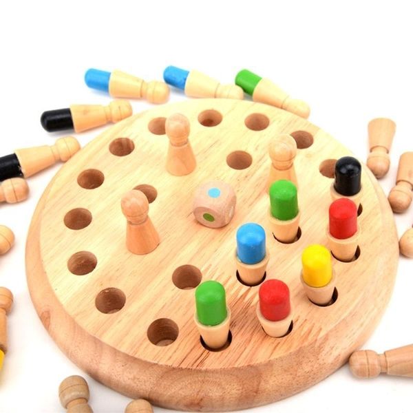 

kids wooden memory match stick chess game toys for children early educational 3d puzzles family party casual game puzzles gifts y200413