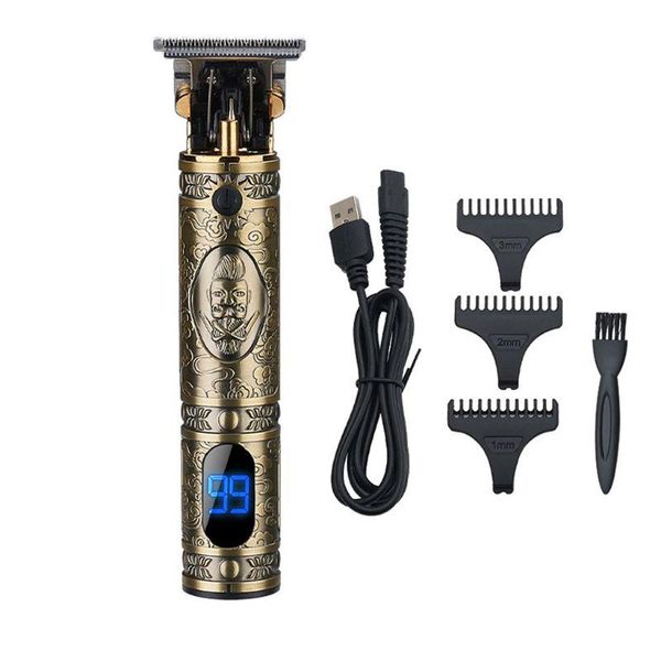 

professional hair clippers men t-blade beard trimmer barber grooming kit cordless haircut machine