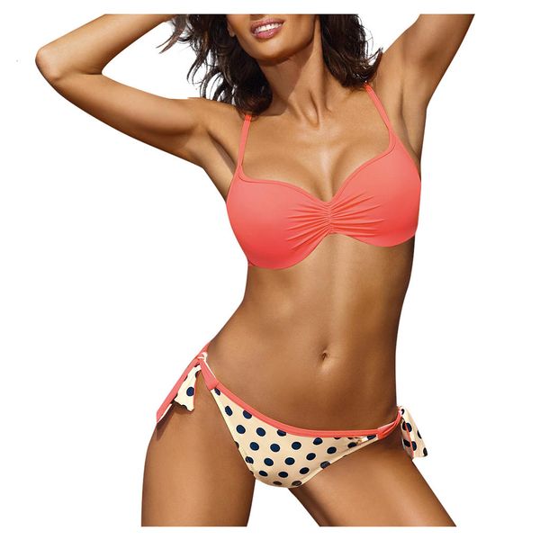 

split bobbin boob wrap set two piece swimsuit women's swimwear bikini, White;black