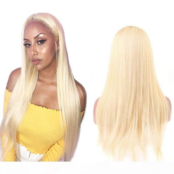 

613 blonde color straight brazilian virgin human hair 3 bundles with 4*4 lace frontal closure with baby hair extension 4pcs lot, Black;brown