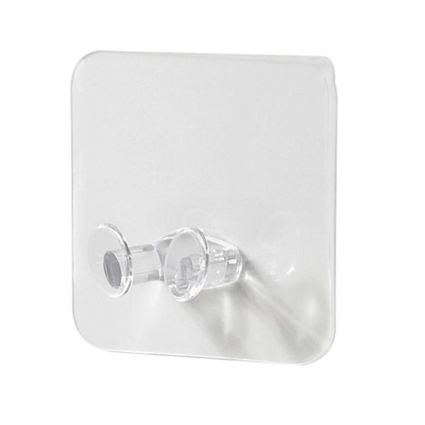 

plastic wall plug hook multifunction transparent bracket mini kitchen accessories cute practical office adhesive storage hook