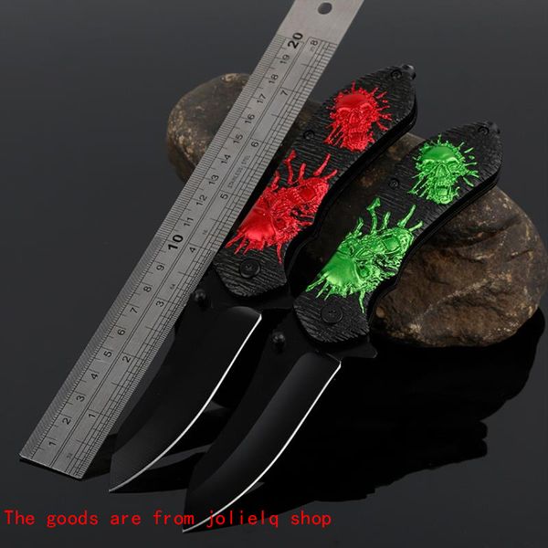 

кемпинг тактический нож открытый 3cr13 рельефная обучение череплы выживания ножи алюминиевая ручка складной армейский нож multi tools xrphey