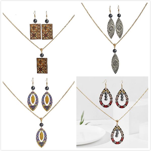 

jewelry set of hawaiian acrylic set earrings dangling acrylic geometry accessories hawaiian jewelry sets for women gifts, Silver
