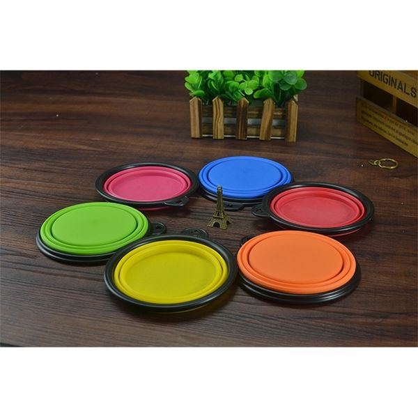 

supplies bowl dog cat feeders bowls dishes pet outdoor portable collapsible silicone caliber 13cm height 5.5cm bottom di