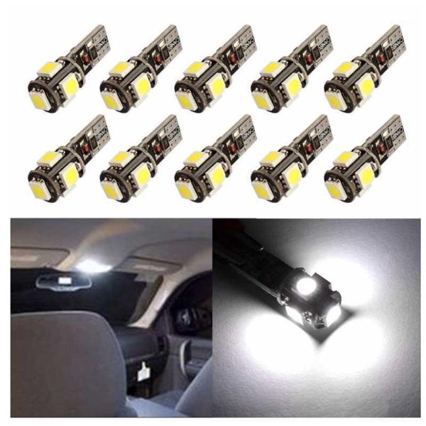 

t10 w5w 5smd led car light w5w 194 168 bulbs white dc 12v wedge lamp canbus1
