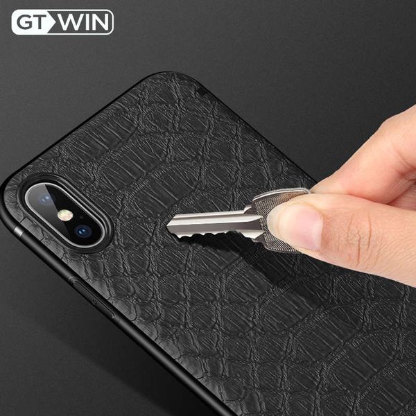 

gtwin crocodile texture texty case с магнитом для iphone 11 pro x xr xs max 6 7 8 плюс сплошной цвет мягкой крышки funda capa