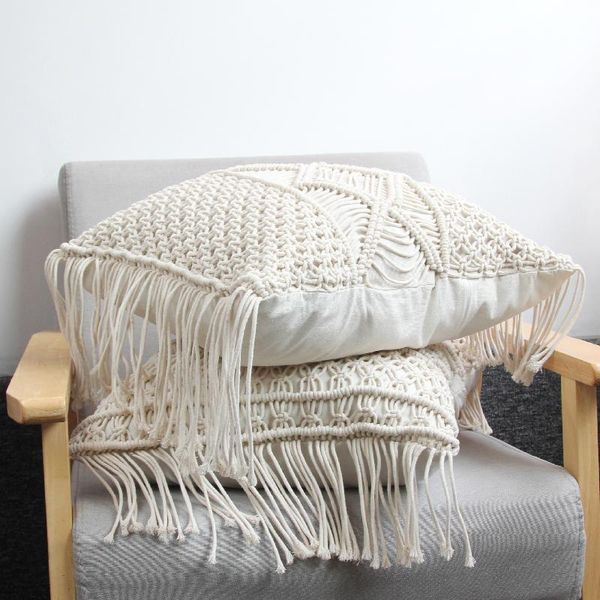 

cushion/decorative pillow cushion case 45cm x hand-woven cotton thread linen cover car home decoration sofa bed decor bohemia pillowcase