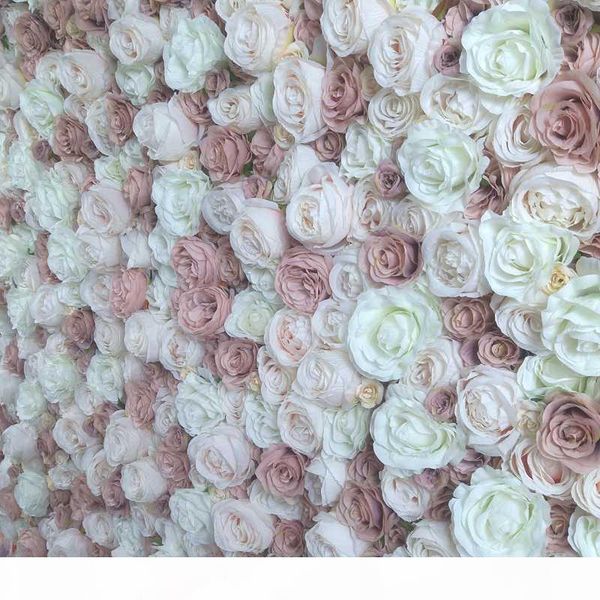 

spr blush white flower wall wedding backdrop artificial flower table runner and centerpiece decorativ floral