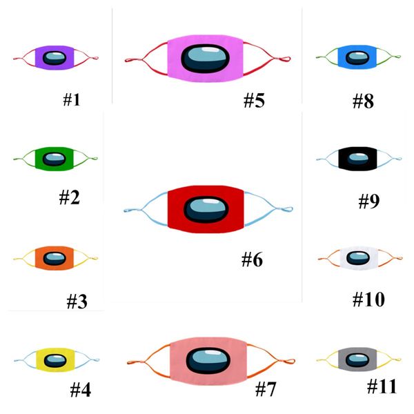 

game among us face mask cartoon 11colors rainbow cute fashion cartoon face masks kids girls boy mouth cover boutiuqe sale e120706