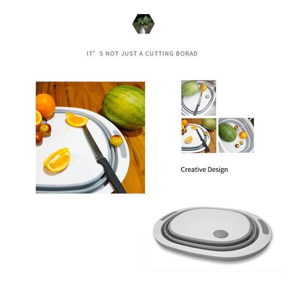 

folding chopping board collapsible cutting board kitchen washable basin with drain washable chopping stand kitchen o jllaqf
