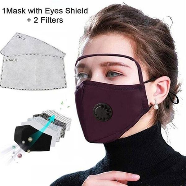 

2 in 1 mask mask face with shield protective washable ahc3059 valve face eye reusable cycling with dustproof shield cotton nogkk