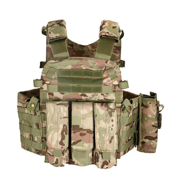 

hunting jackets men's tactical vest outdoor protective adjustable modular camouflage nylon cs combat vests, Camo;black