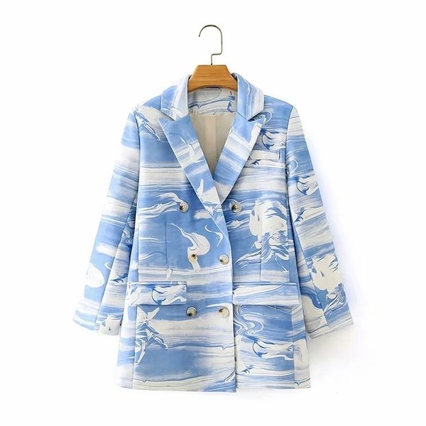 

2021 new casual blue blazers fashion ladies high street jackets long elegant women's jacket girls 4iqp, White;black