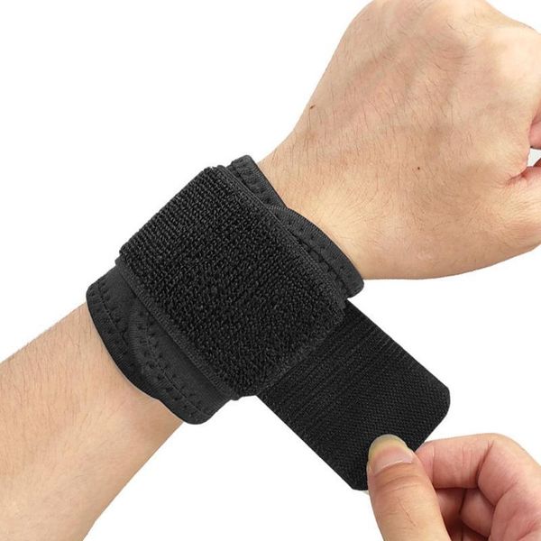 

1pc strip wristband for outdoor sports protection new airy light pressurized adjusted wrist support quality sports safety wrist1, Black;red