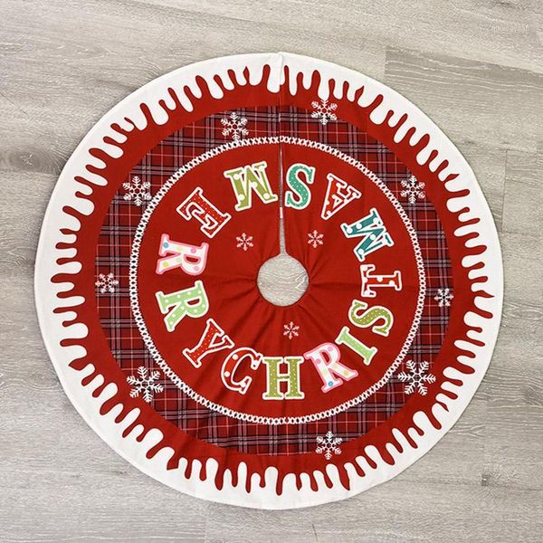 

durable fabric cartoon printed christmas tree skirt xmas tree decoration home hg991