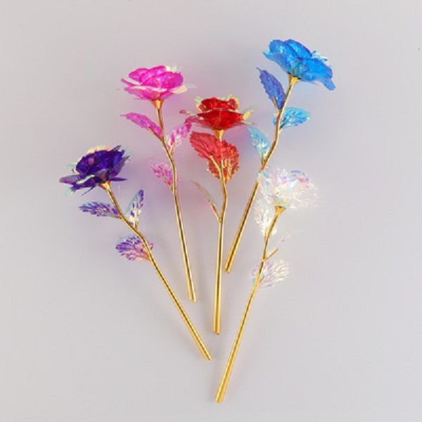 

color gold foil rose flower led rose simulation flower tanabata valentine day christmas creative gift birthday gift