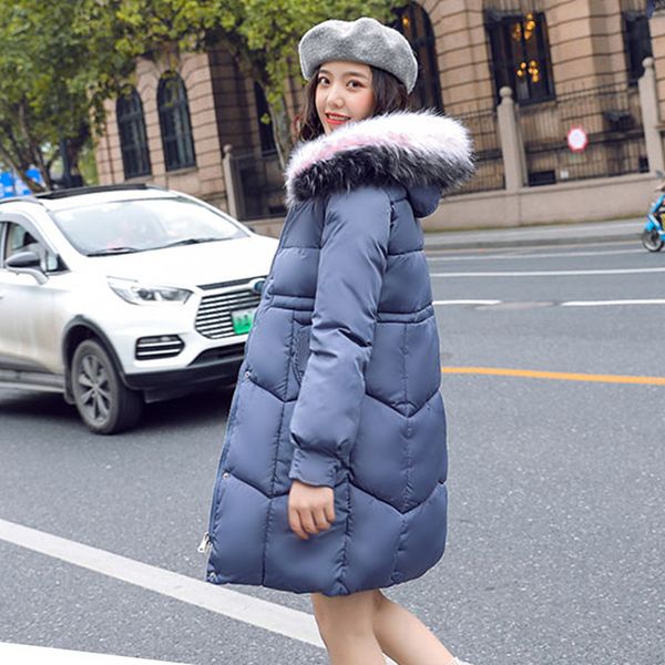 

2021 newwomen winter long slim warm thicken female jackets hooded false fur collar plus size womens coat overcoat r65s, Black
