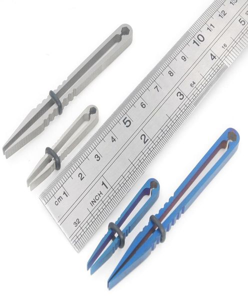 

edc gear многофункциональный инструмент зажим зажима зажима титана tweezer tc4 ti гаджет открытый travel clip mini pocket multi camp hike wm