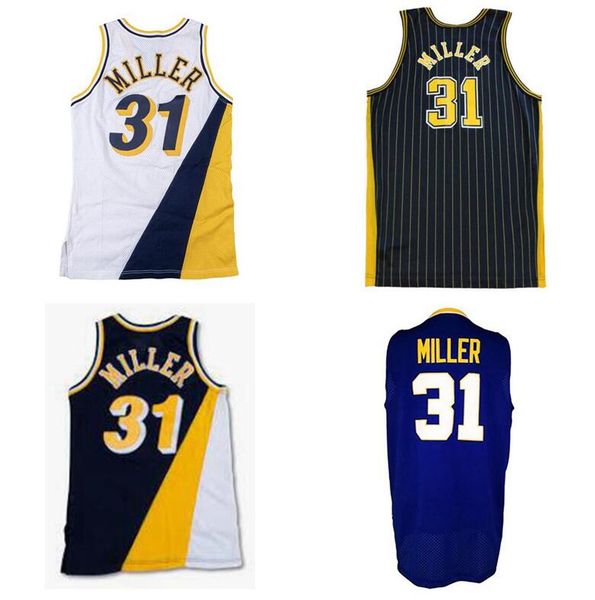

stitched classic retro jersey reggie miller mitchell and ness 1994-95 basketball jerseys men women youth s-6xl, Black;red