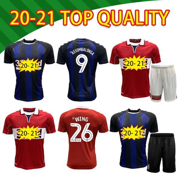 

men + kids 2020 2021 middlesbrough soccer jersey ashley michael fletcher 11 flint 24 wing 26 assombalonga 9 home away football shirts, Black;yellow