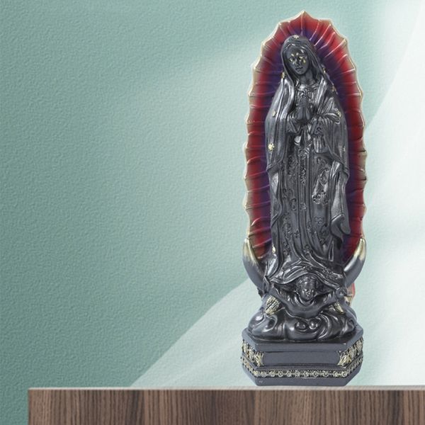 

20cm lady of guadalupe figure on base, scale renaissance collection, deskdisplay home decoration