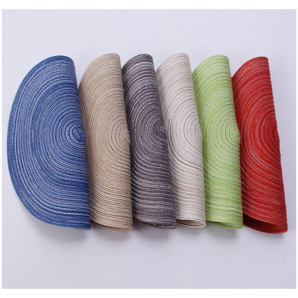 

round design table ramie insulation pad solid placemats linen non slip mat kitchen accessories decoration home coaste f wmtvaj