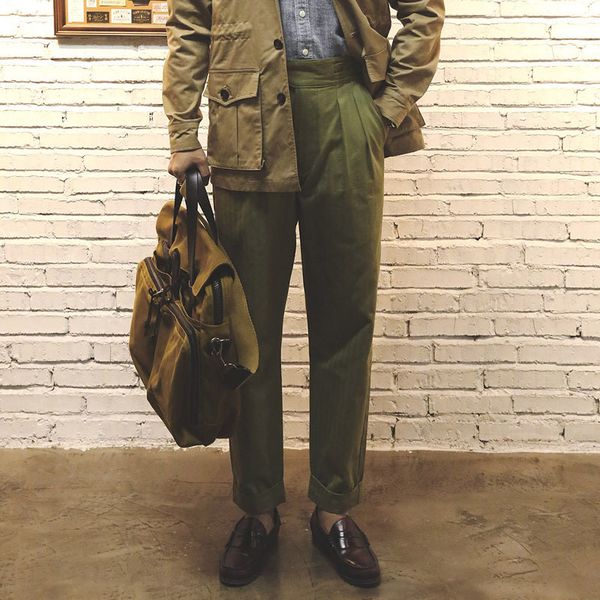 

size 28-42 mens cotton casual military stylish trousers mans vintage gurkha pants lj201029, Black