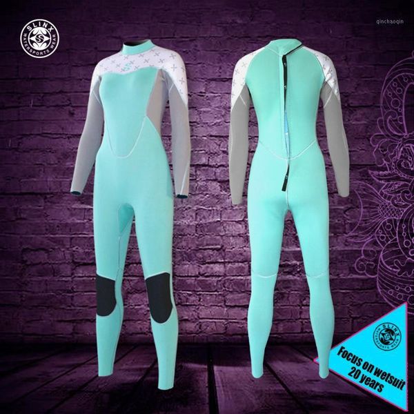 

swim wear slinx women one-piece wetsuits high-elastic 2mm neoprene thin slim sunscreen snorkeling diving suit anti-cold swimwear1