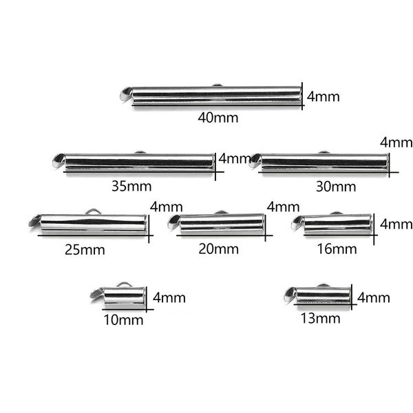 

30-50pcs/lot crimp end caps slider clasp buckles tubes diy bracelet connectors loom findings for jewelry making accessories wmtfzs mywjqq