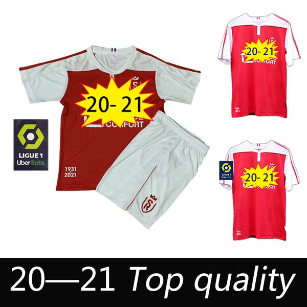 

2020 21 stade de reims maillot de foot soccer jerseys cafaro konan dia foket chavalerin zeneli toure men kids hommes enfants football shirt, Black;yellow