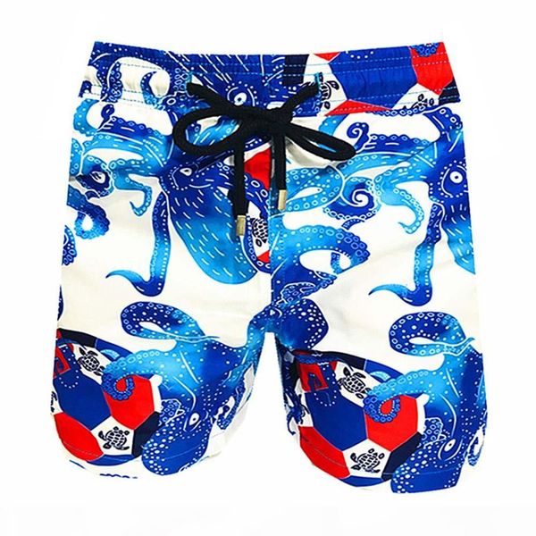 

vilebre quick dry beach shorts men board shorts polyester 3d print mens siwmwear swim shorts for surfing, White;black