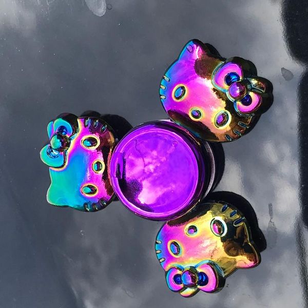 

красочный fidget spinner металлический цинковый сплав офис офисное средство рельеф стресс hidget gyro игрушка череп снежинки аутизм игрушки