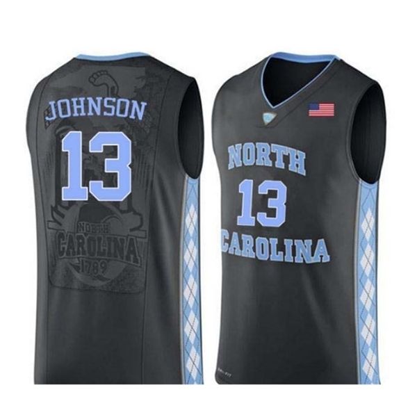 

custom 604 youth women vintage unc tarheels cameron johnson#13 basketball jersey size s-4xl or custom any name or number jersey, Black