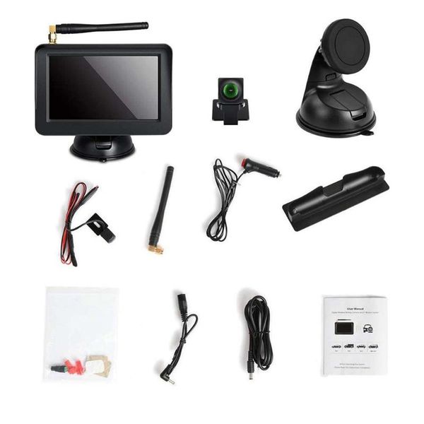 

5" car monitor tft lcd car rear view camera parking rearview system for backup camera waterproof night vision backup