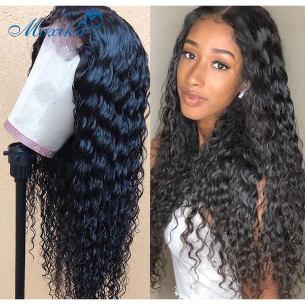 

water wave wig lacefront wig human hair 13x4 frontal wig human hair 180 remy peruvian hair water wave lace front f wmttbc, Black;brown