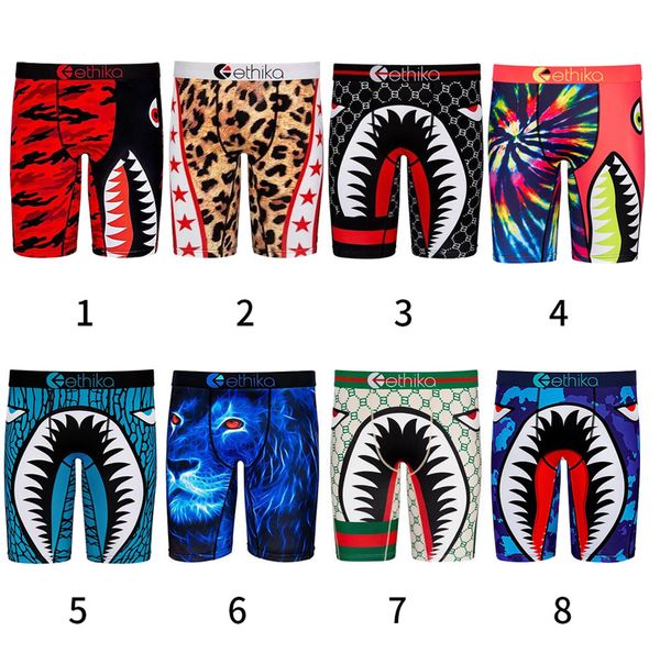 

new styles ethika men's boxer underwear sports hiphop rock excise underwear skateboard street quick dry j965, White;black