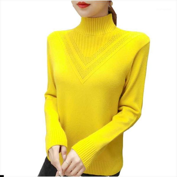 

women's sweaters half turtleneck sweater bottoming shirt female fall/winter loose inside knitted hedging thickened outer wear woman1, White;black