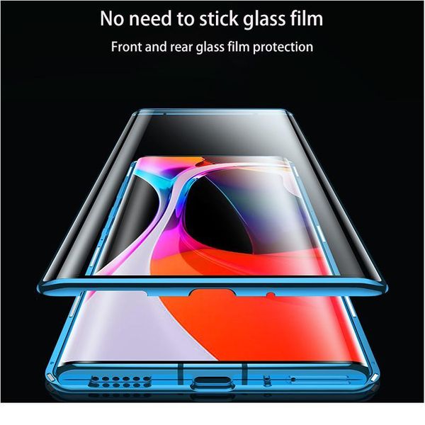 

redmi note 9 9s 8 8t 7 pro 8a k20 double-sided magnetic metal case for redmi 9 9se 9t 9lite qyltkb
