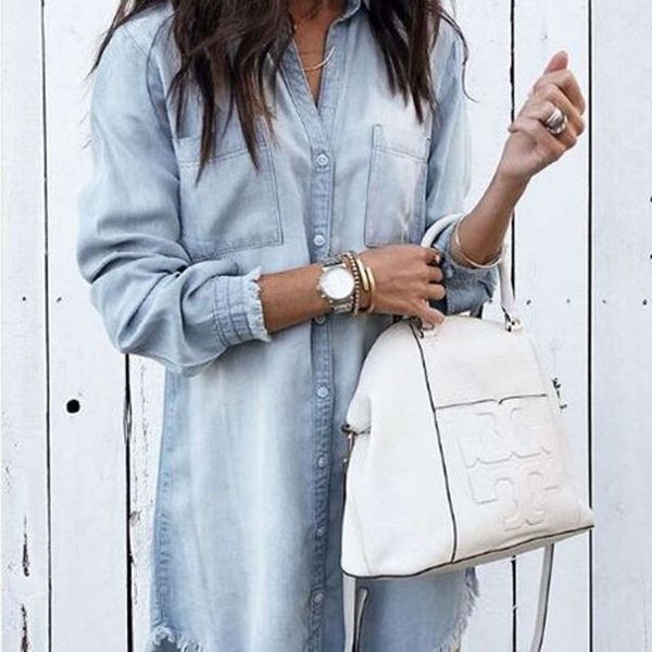 

2019 slim cardigan long sleeve tassel denim dress, Black;gray