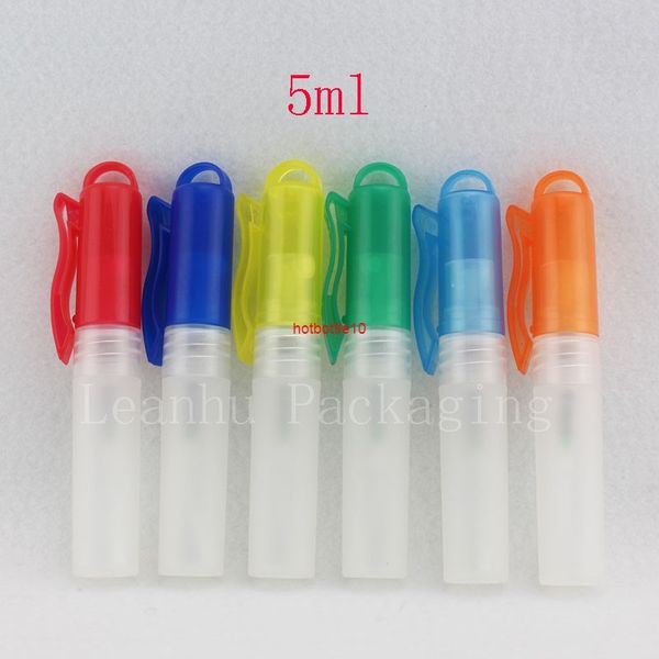 5ml x 50 pequenas canetas coloridas névoa de perfume névoa de spray garrafas, 5cc recarregável atomizador mulheres homens garrafa, perfumes atomizershipping