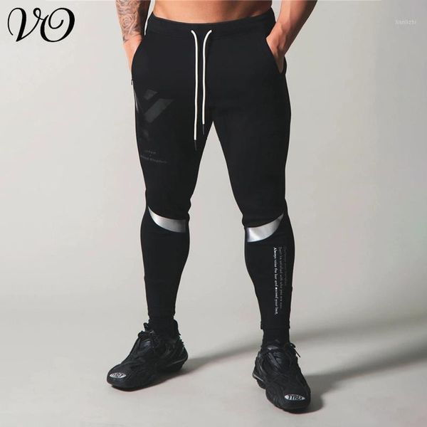

autumn new fashion men's sportswear jogger streetwear men's clothing casual pants bodybuilding fashion trousers1, Black