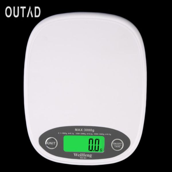 

electric skillets white slim lcd electronic kitchen 3kg/0.5 digital weight scale diet