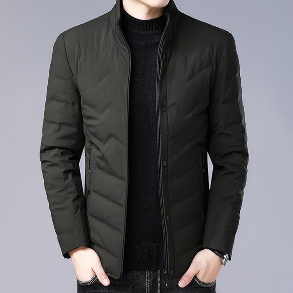 

mimi upset the new winter 2020 young and middle-aged male coat collar men's clothing han edition cultivate morality, Black